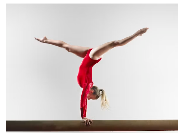 gymnast on beam